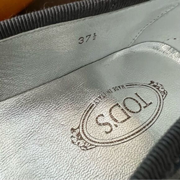 Tod’s Tess Patterned Slip-On Flats, Antracite, New, Size EU 37.5 - Picture 9 of 12